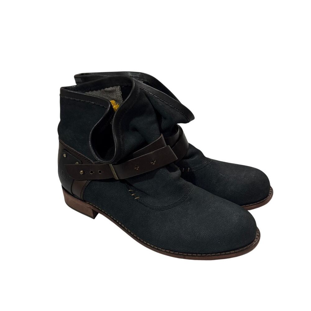 CAT Caterpillar Women’s 9 Laredo Slouch Buckle Bootie Boot Heavy Duty Workwear
